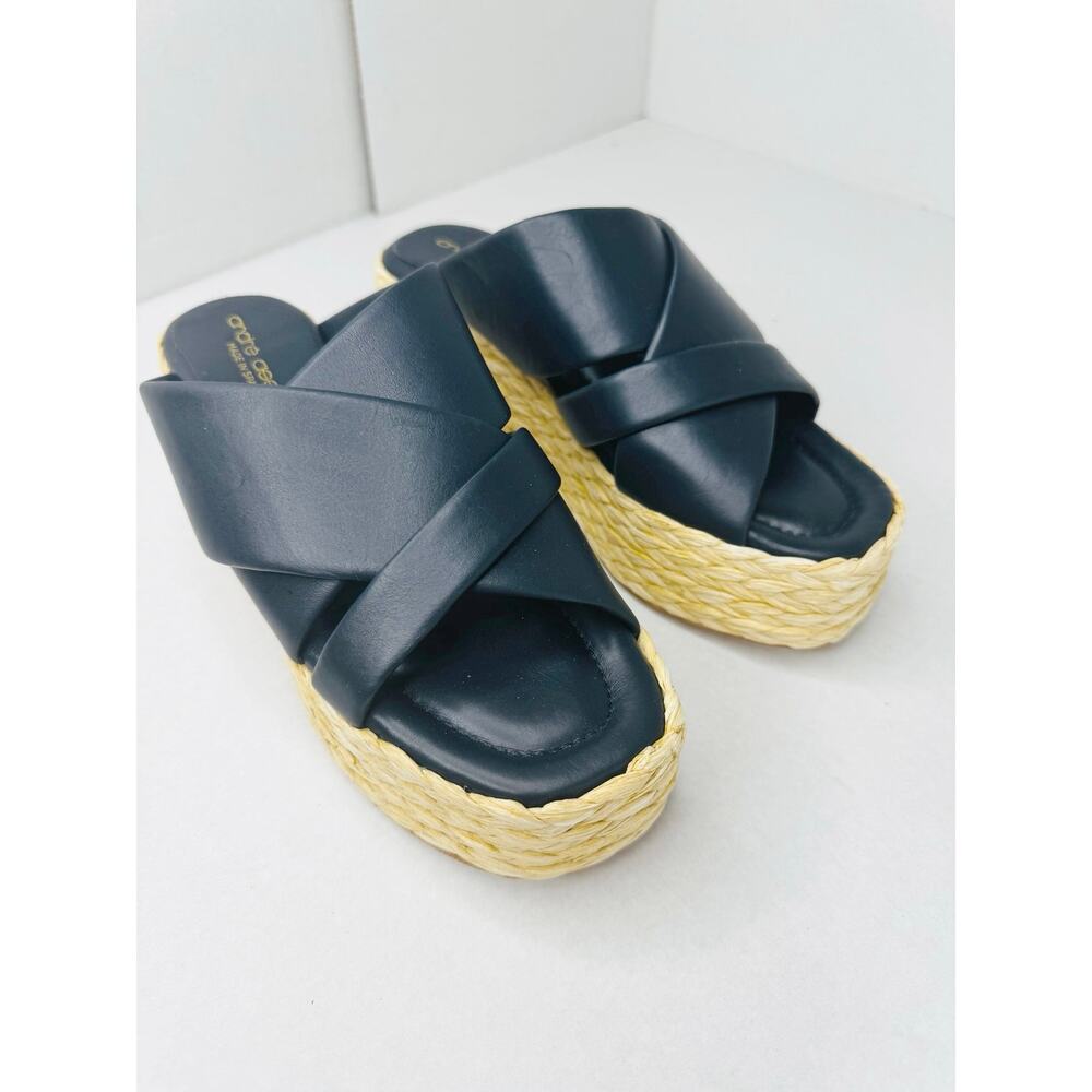 Andre Assous Calesa Navy Espadrille Sandals Crossover Slip On Women 38 - Picture 10 of 10
